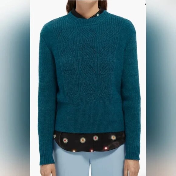 Scotch & Soda Cable Stitch Fuzzy Knit Sweater - Picture 1 of 6